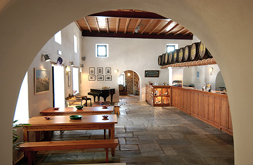 Moraitis winery tasting area
