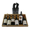 wooden box 6 bottles in 1 row